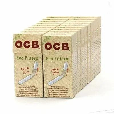 Filtri OCB Eco Extra Slim 57mm UNBLEACHED CONFEZIONE 10 SCATOLE DA 120 Filtri • $21