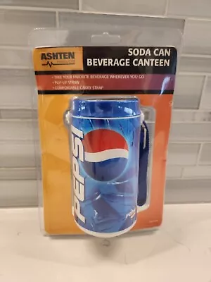 NEW Vintage Pepsi Soda Can Beverage Canteen W/ Straw By Ashten Products • $20