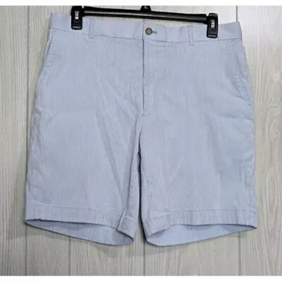 SOUTHERN TIDE Skipjack Men's 36 Shorts Skipjack Seersucker Flat Front Blue White • $14.99