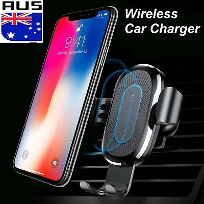 Wireless Car Charger Fast Charging Car Mount Phone Holder Automatic Clamping • $37.99