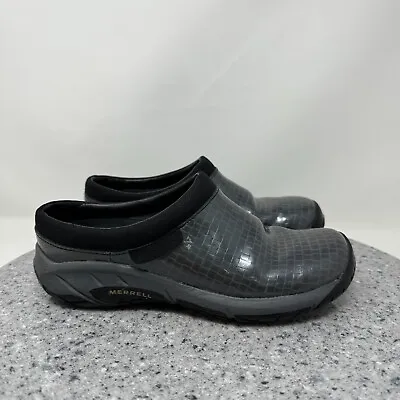 Merrell Mule Clogs Shoes Womens 7.5 Gray Leather Slip On Comfort Shoe • $28.90