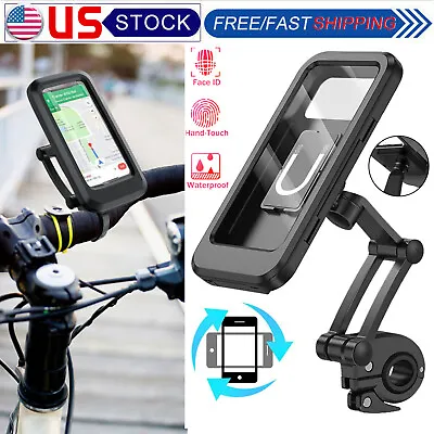 Waterproof Motorcycle Bicycle MTB Handlebar Phone Mount Bike Cell Phone Holder • $10.55