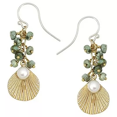 Michael Michaud  Sea Scallop  Pearl Shower Earrings 3219 TQ • $95.20