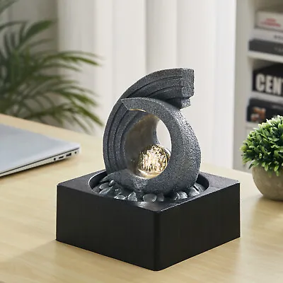 £25.95 • Buy Garden Ornament Fountain Waterfall Indoor Table Top Water Feature LED Electric