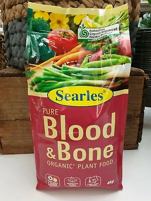 $22 • Buy Outdoor Garden Patio Fertiliser Searles Pure Blood & Bone Organic Plant Food 4kg