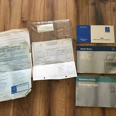 1985 Mercedes Benz 300D 300CD Turbo Diesel Owners Manual Set + Dealer Invoice + • $95