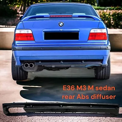 Fits 92-99 BMW E36 Sedan 3-Series M3-Style Rear Bumper Diffuser (ABS Oem Quality • $70