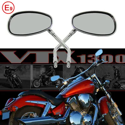 Chrome Motorcycle Mirrors For Honda VTX 1300 1800 Shadow ACE Spirit VT 750 1100 • $25.73