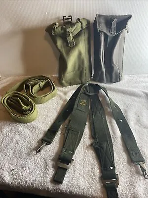 LOT WW2 WWII Military British English Army BEF Soldiers Utilitry Straps Pouches • $49.99