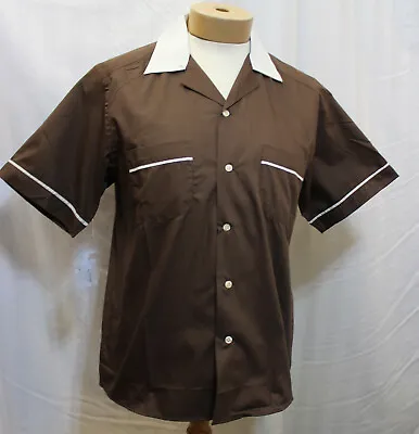 Mens 1950s Casual Short Sleeve Shirt 50s RnR R&R Rockin Mans 50s Bowling Shirt  • £38