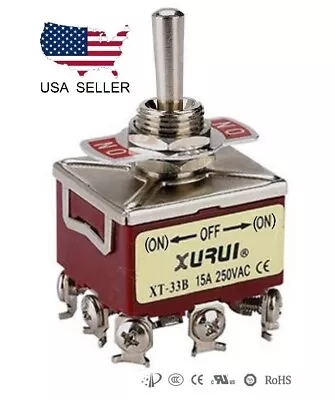 Heavy Duty 3pdt (on)-off-(on) Momentary Toggle Switch - Screw Terminals (33bf) • $8.41