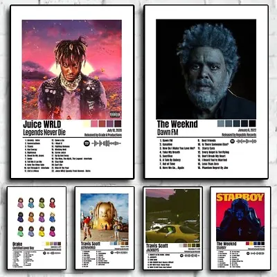 Pop Music Album Covers Poster Wall Art Canvas Weeknd Travis - CHOOSE SIZE/DESIGN • $11.99