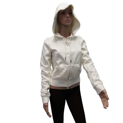 Fenty Puma By Rihanna Womens Velour Fitted Zip Up Track Jacket Vanilla Ice XS • $74.99