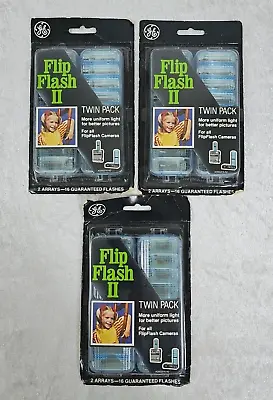 Vintage GE Flip Flash Two Flash Bulb Bars Lot Camera Array General Electric • $17.96