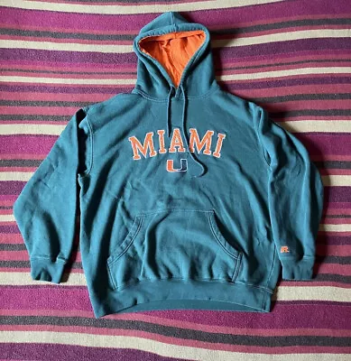 Russell Athletic Miami Hurricanes Embroidered Hoodie Size XL • $19.99