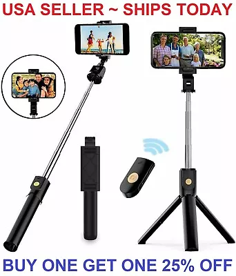 Remote Selfie Stick Tripod Phone Desktop Stand Desk Holder For IPhone Samsung • $9.98