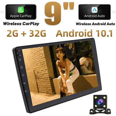 $117.37 • Buy 9  Double Din Car Stereo With Apple Carplay & Android Auto Play MP5 Radio+Camera