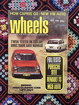 Wheels  Magazine Vintage July 1969 Cars Automobile  • $20
