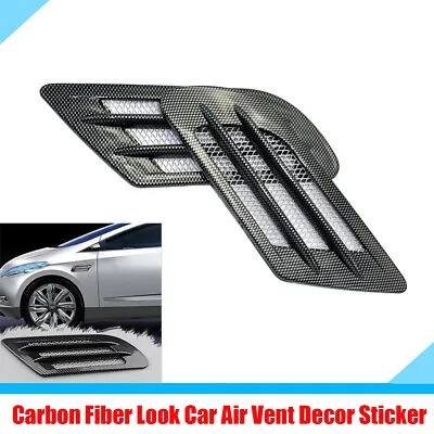 2Pcs Car SUV Hood Engine Cover Air Vent Fender Side Decoration Sticker Universal • $15.11