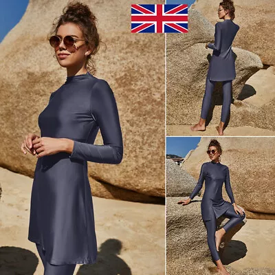 Islamic Muslim Women Full Cover Swim Costume Modest Swimwear Swimming Burkini UK • £15.99