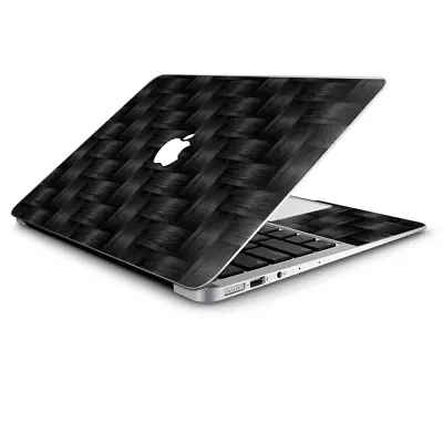 Skin Wrap For Macbook Air 11 Inch  Black Grey Carbon Fiber Weave • $14.98