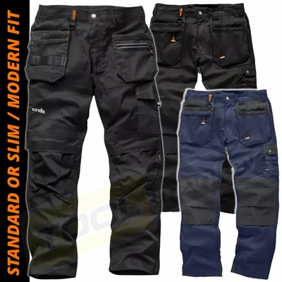 £29.95 • Buy Scruffs Work Trousers | Worker Plus Black / Navy - Slim Fit Flex Trouser Black