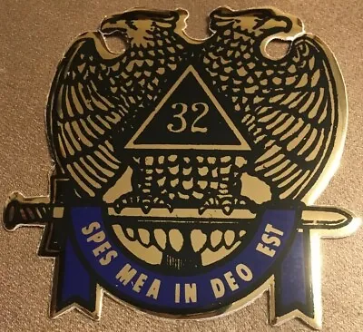 Masonic Scottish Rite 32nd Degree Car Sticker/Emblem Spes Mea In Deo Est • $7.88