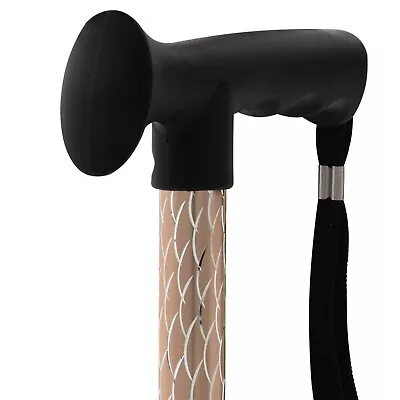 Ladies Deluxe Engraved Etched Adjustable Walking Stick Cane With Soft Grip Light • £9.99