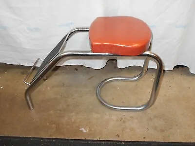 Vintage Mid-Century Shoe Store Chrome Fitting Stool • $199.95