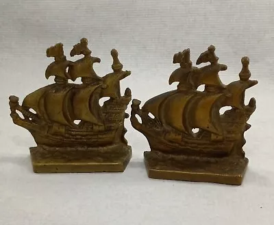 Brass Ships Bookends Nautical Oceantic  Vintage • $24