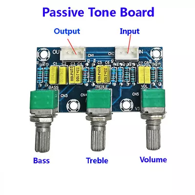 Tone Volume Bass Treble Control Board 3-Channel Subwoofer 2.1 Amplifier Preamp  • $3.98