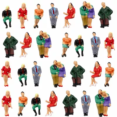P4805 32pcs Model Trains O Scale 1:50 Seated Figure People 8 Different Poses • $13.99