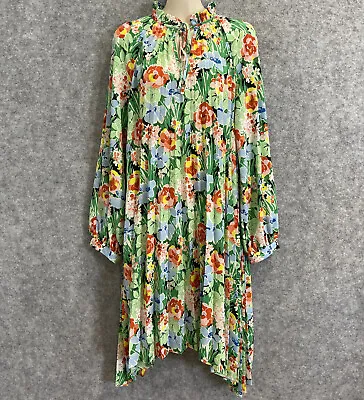 & Other Stories Womens Designer Floral Pleated Swing Shift Dress US4/6-8/XS (956 • $15