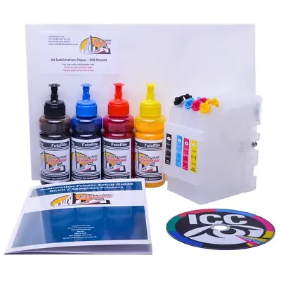 £79.99 • Buy Dye Sublimation Ink Cartridge Bundle Fits Ricoh GC21 GC31 GC41 FREE ICC Profile