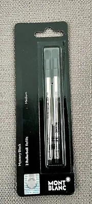 Montblanc New 2Pack Genuine Rollerball Pen Refill Medium Mystery Black • $19.99
