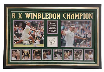 £1295 • Buy Roger Federer Signed Phot Autographed Picture Framed Tennis Wimpbledon Display