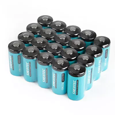 20x CR123 CR123A Lithium Battery 3V 1600mAh CR17345 123A DL123A Photo Camera Toy • £226.88