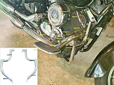 $118 • Buy 2Pc Engine Guard Highway Crash Bar 4 Yamaha Vstar 1100 XVS1100AT Silverado NEW