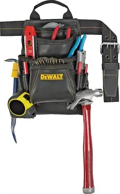 CLC DEWALT DG5433 10 Pocket Top Grain Leather Carpenter's Nail Or Tool Pouch  • $39.99