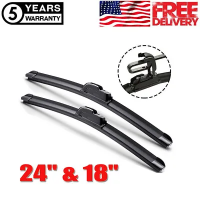 All Season Wiper Blades Size 24  & 18  Windshield Front Right & Left - SET OF 2 • $7.98