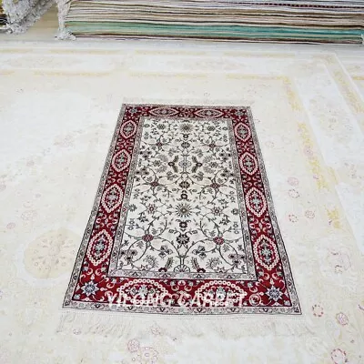 YILONG 3'x5' Handmade Silk Carpet Traditional Home Interior Prayer Rug L004B • $1080