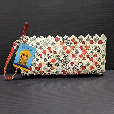 Candy Wrapper Clutch Wristlet Nahui Ollie Valentines Red Hearts Love Theme NWT • $19.99