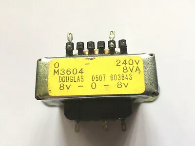 Chassis Mounting 8 VA Mains Transformers.     Primary 0-240 V: Secondary 8-0-8 V • £4.95