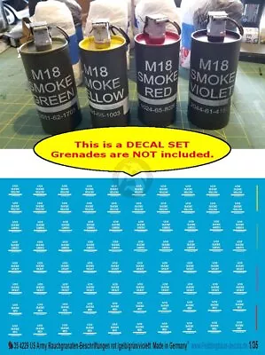 Peddinghaus 1/35 Markings For US M18 Colored Smoke Grenades Vietnam (White) 4229 • $6.76