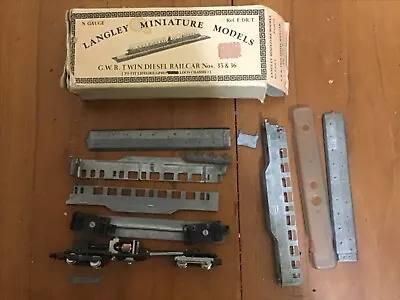 Langley Models. G.W.R Twin Railcar. White Metal Kit. Boxed. • £34.50