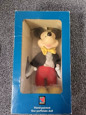 Vintage Kenleys Disney Mickey Mouse Hand Painted Porcelain Doll Collectors Edtn • £0.99