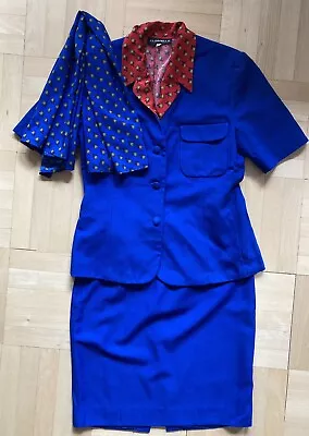 £495 • Buy AIR LITTORAL AIR FRANCE STEWARDESS CABIN CREW FLIGHT ATTENDANT COSTUME 1990s