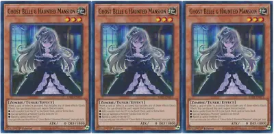 Ghost Belle & Haunted Mansion - Playset 3 Cards - RA01-EN011 - Ultra Rare Yugioh • $10