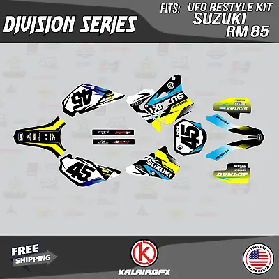 $54.99 • Buy Graphics Kit For Suzuki RM85 (2001-2023) UFO RESTYLE DIVISION-Cyan
