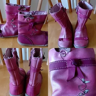 💖 Price Drop Toddler  Pink Babybotte Boots Size 5 Euro 22 Exc Cond Very Cute!💖 • £6.99